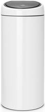Brabantia Touch Bin - 30L Rund Kunststoff - Edelstahl Weiß (11 51 41) von Brabantia