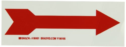 Brady 90491 Schild mit Aufschrift "Right Arrow", leuchtet im Dunkeln, selbstklebend, Polyester, leuchtet im Dunkeln, 6,3 x 17,8 cm von Brady
