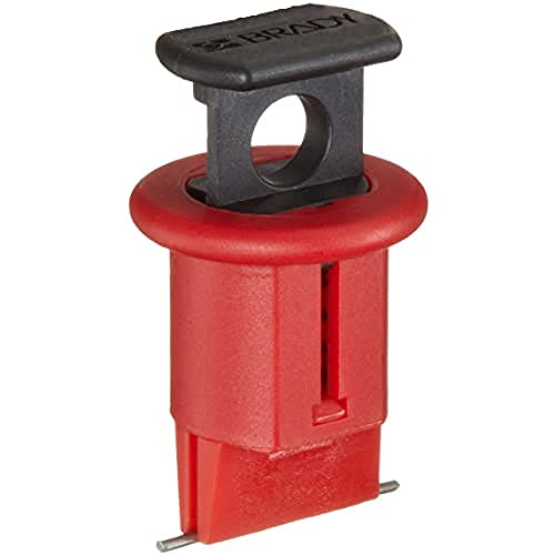 Brady 90850 Miniatur-Leitungsschutzschalter-Verriegelungssysteme, 21,08 mm x 41,7 mm x 20,96 mm x 13,72 mm, POW, Rot von Brady