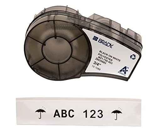 Brady M21-750-423 Tape for Lab Pal, Polyester, 19.1 mm, White von Brady