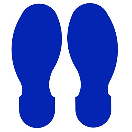 Toughstripe Footprint Marker, 88,90mm x 254mm x 254mm, Blau, Paar 5 von Brady
