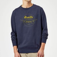 Limited Edition Braille Skate Company Sweatshirt - Navy - XL von Braille