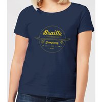 Limited Edition Braille Skate Company Women's T-Shirt - Navy - L von Braille