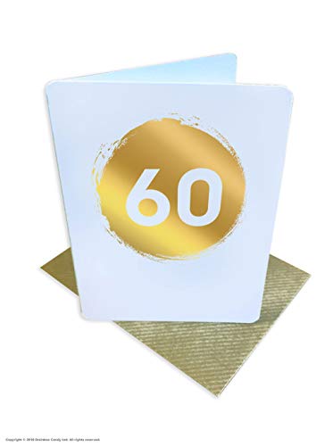 Brainbox Candy - Geburtstagskarte zum 60. Geburtstag, goldfoliert, niedliche Mini-Karte – perfekt für Ehemann, Ehefrau, Besties, Freunde, Kumpel, Ihn, Freund, Freundin Brainbox Candy - Geburtstagskarte zum 60. Geburtstag, goldfoliert, niedliche Mini-Karte – perfekt für Ehemann, Ehefrau, Besties, Freunde, Kumpel, Ihn, Freund, Freundin von Brainbox Candy