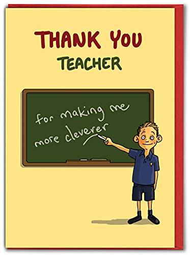 Brainbox Candy - Lehrer-Karten – Dankeskarte für Lehrer – Wein – Dankeskarte – lustige Lehrer-Karten von Brainbox Candy