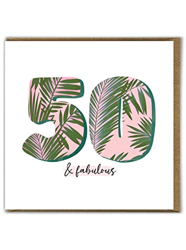 Brainbox Candy - Lustige Geburtstagskarte – "50 & Fabulous" – freche Alltagskarte für ihn, Ihre Freunde, Partner, Bruder, Schwester, Eltern, Ehemann, Ehefrau Brainbox Candy - Lustige Geburtstagskarte – "50 & Fabulous" – freche Alltagskarte für ihn, Ihre Freunde, Partner, Bruder, Schwester, Eltern, Ehemann, Ehefrau von Brainbox Candy