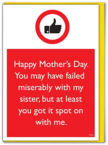 Brainbox Candy Lustige Muttertagskarte – "Spot On with Me Mother's Day – Sister" – perfekte lustige Scherzkarte für Mütter zum Mitnehmen mit einem Muttertags- oder Geburtstagsgeschenk Brainbox Candy Lustige Muttertagskarte – "Spot On with Me Mother's Day – Sister" – perfekte lustige Scherzkarte für Mütter zum Mitnehmen mit einem Muttertags- oder Geburtstagsgeschenk von Brainbox Candy
