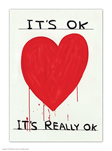 Brainbox Candy Lustige Postkarte mit Aufschrift David Shrigley It's OK von Brainbox Candy
