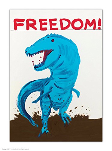 Brainbox Candy Lustige humorvolle Postkarte David Shrigley Freedom von Brainbox Candy