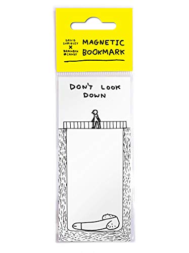 Brainbox Candy Magnetisches Lesezeichen von David Shrigley, lustiges und unanständiges "Don't Look Down", ideales Geburtstagsgeschenk für Sie und Ihn, für Buchliebhaber, Bücherwürmer von Brainbox Candy