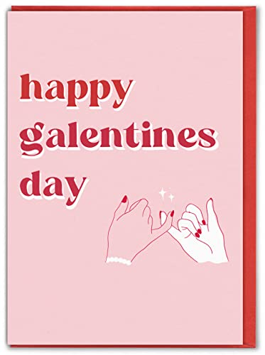 Brainbox Candy - Romantische lustige Valentinstagskarten – "Galentines Day Pinkies" – süße Valentinstagskarte für Ihre Freundin, Freunde, Ehefrau oder Partnerin von Brainbox Candy