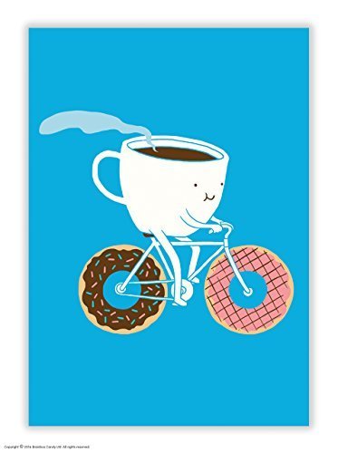 Humorvolle Postkarte"Coffee & Donuts" von Brainbox Candy