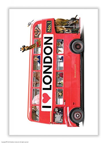 London Bus (Postkarte) von Brainbox Candy