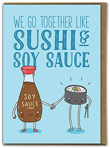 Lustige Geburtstagskarte "Sushi and Soy Sauce" von Brainbox Candy