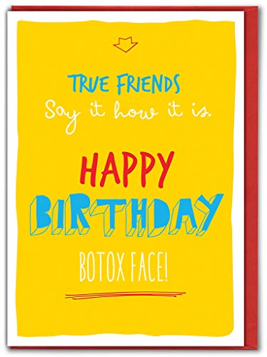 Lustige Geburtstagskarte mit Botox Face von Brainbox Candy