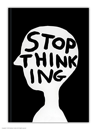 Offizielles David Shrigley 'Stop Thinking' lustiges, humorvolles Notizbuch, A6, fein liniert Offizielles David Shrigley 'Stop Thinking' lustiges, humorvolles Notizbuch, A6, fein liniert von Brainbox Candy