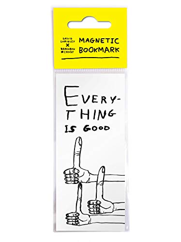 Offizielles Lesezeichen von David Shrigley – lustiges "Everything Is Good" – perfektes kleines Geburtstags- oder Weihnachtsgeschenk für Sie – verkauft von Brainbox Candy von Brainbox Candy