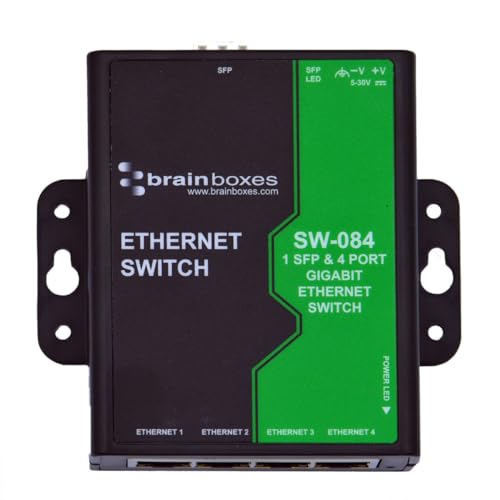 Brainboxes 1 SFP- und 4-Port-Gigabit-Ethernet-Switch von Brainboxes