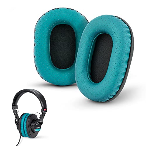 Brainwavz -Ohrpolster für Sony MDR 7506 - V6 - CD900ST mit Memory Foam Ohrpolster & passend für andere On-Ear-Kopfhörer (perforiert türkis) von Brainwavz