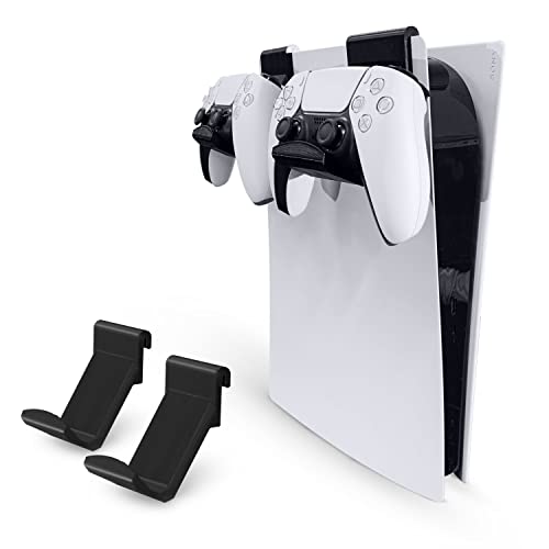 PS5 Game Controller Console Holder Mount (2 Pack) for Playstation PS5 DualSense Gamepad, Hook-On Hanger Design, No Damage or Adhesive (Black), by Brainwavz von Brainwavz