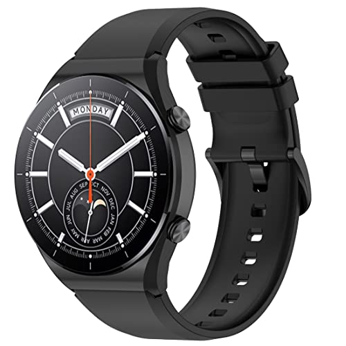 Braleto Armband Kompatibel mit Xiaomi Watch S1,Weiches Silikon Sport Armbänder Ersatzbänder für Xiaomi Watch S1 Active/Xiaomi Watch S1/Xiaomi Mi Watch (Schwarz) von Braleto