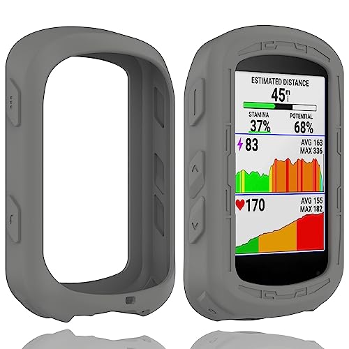 Braleto Silikon Hülle Kompatibel mit Garmin Edge 840,9H Härte Glas Displayschutzfolie GPS Bike Computer Zubehör (Dark Grey)… von Braleto
