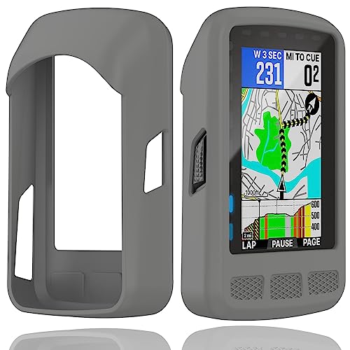Braleto Silikon Hülle Kompatibel mit Wahoo ELEMNT ROAM, Anti-Drop-Schutzhülle GPS Bike Computer Zubehör (Grey) von Braleto