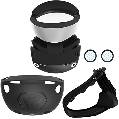 Braleto Silikon-Schutzhülle für PS VR2 Full wrap Silikon-Schutzhülle für PS VR2 Helm Anti-Kratz-Brille Abdeckung Schutzhülle für das Brillenglas Zubehör von Braleto