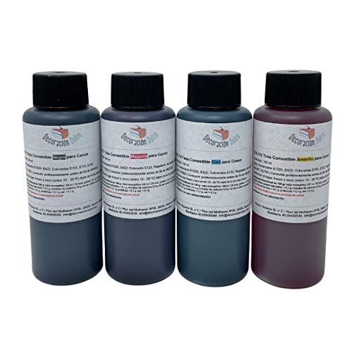 Bramacartuchos 4 Nachfüllpatronen 100 ml für Canon Tintenstrahldrucker, Schwarz, Cyan, Magenta, Gelb, Wasserbasiert, Flasche, Versand aus Madrid Bramacartuchos 4 Nachfüllpatronen 100 ml für Canon Tintenstrahldrucker, Schwarz, Cyan, Magenta, Gelb, Wasserbasiert, Flasche, Versand aus Madrid von Bramacartuchos