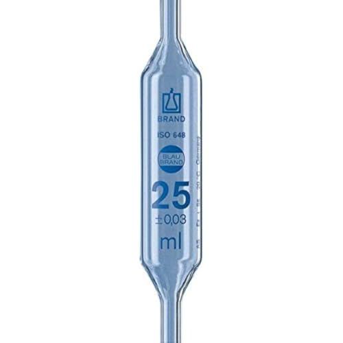 BRAND 29704 Vollpipette, Klasse AS, DE-M, 2,5 mL, 1 Marke, Blau (6-er pack) von Brand