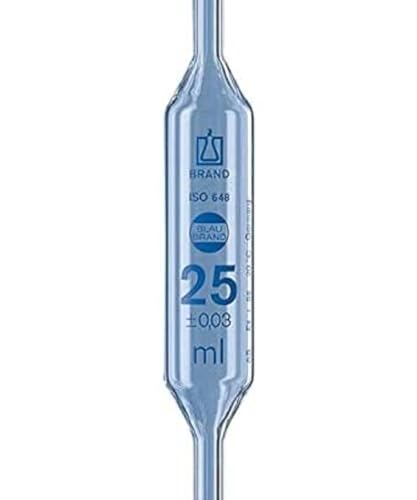 BRAND 29714 Vollpipette, Klasse AS, DE-M, 20 mL, 1 Marke, Blau (6-er pack) von Brand