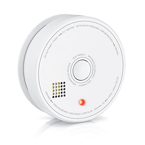 Brandson - Rauchmelder - 9V Blockbatterie – Smoke Detector - wechselbare Batterie – Gerät wiederverwendbar - DIN EN 14604 2005 / AC: 2008 – LED von Brandson