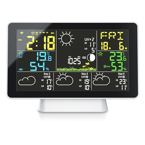 Brandson - Wlan Wetterstation Funk mit Außensensor WiFi – Innen und Außentemperatur – Luftdruck/Barometer – Luftfeuchtigkeit – 4 Tage Prognose mit App – Temperaturtrend – UV - Mondphase Brandson - Wlan Wetterstation Funk mit Außensensor WiFi – Innen und Außentemperatur – Luftdruck/Barometer – Luftfeuchtigkeit – 4 Tage Prognose mit App – Temperaturtrend – UV - Mondphase von Brandson