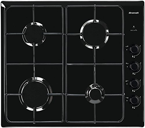 Brandt BPE6410B Gasplatte, Einbau, 4 Kochfelder, 7800 W, L 58 x T 51 cm, Glasbeschichtung, Schwarz Brandt BPE6410B Gasplatte, Einbau, 4 Kochfelder, 7800 W, L 58 x T 51 cm, Glasbeschichtung, Schwarz von Brandt
