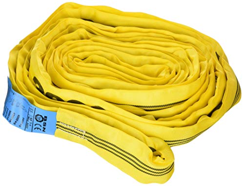 Braun GmbH 30081RS Rundschlinge 3000 kg Tragkraft, 8 m Umfang = 4 m Nutzlänge, endlos mit Polyesterkern, gelb von Braun GmbH