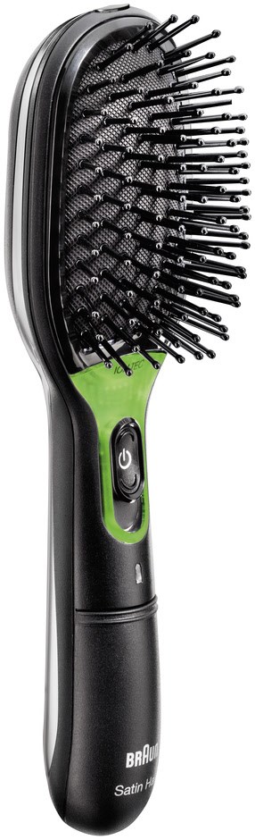 BR 730 Brush Satin Hair 7 Haarglätter schwarz/silber von Braun