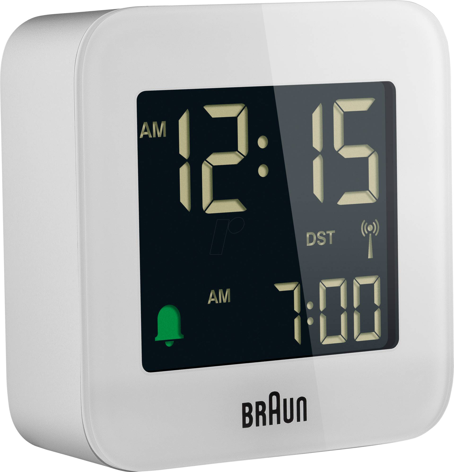 BRAUN BC08W-DCF - Digitaler Funk-Reisewecker weiß von Braun