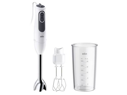 Braun 4193-MQ3105B HB WH Stabmixer 750W mit Messbecher, mit Mixbecher, Turbofunktion Weiß-Grau Braun 4193-MQ3105B HB WH Stabmixer 750W mit Messbecher, mit Mixbecher, Turbofunktion Weiß-Grau von Braun
