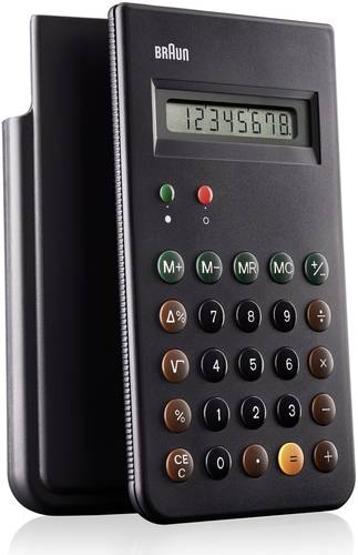 Braun BNE001BK Taschenrechner Schwarz Display (Stellen): 8 (B x H x T) 82 x 139 x 16mm von Braun