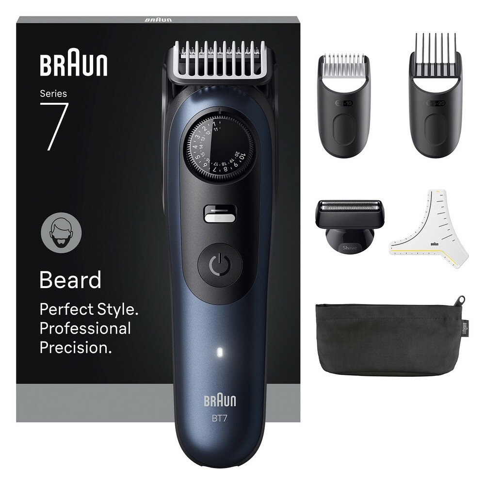 Braun BeardTrimmer 7 BT7520 Akku 40 2 cm Nass & Trocken Schwarz, Blau Braun BeardTrimmer 7 BT7520 Akku 40 2 cm Nass & Trocken Schwarz, Blau von Braun