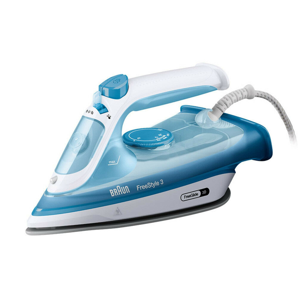 Braun FI 3144 BL Trocken- & Dampfbügeleisen Keramik-Bügelsohle 2400 W Blau von Braun