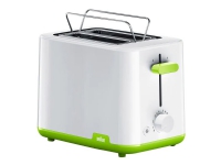 Braun HT 1010, 2 Scheibe(n), Grün, Weiß, Kunststoff, Niveau, Drehregler, 900 W, 132 x 35 x 119 mm von Braun