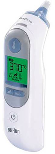 Braun IRT 6520 Thermoscan 7 Infrarot Fieberthermometer Vorgewärmte Meßspitze von Braun