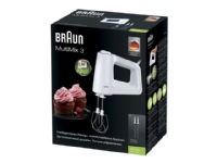 Braun MultiMix HM 3000 WH, Handmixer, Weiß, Edelstahl, 450 W Braun MultiMix HM 3000 WH, Handmixer, Weiß, Edelstahl, 450 W von Braun