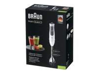 Braun MultiQuick 3 MQ 3100 WH, Pürierstab, 0,6 l, 750 W, Grau, Weiß von Braun
