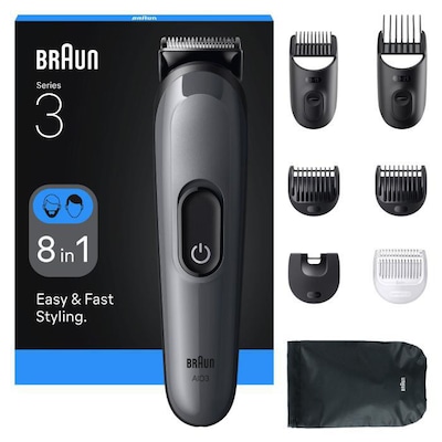 Braun Series 3 All-In-One Style Kit AIO3540 Haarschneider grau von Braun