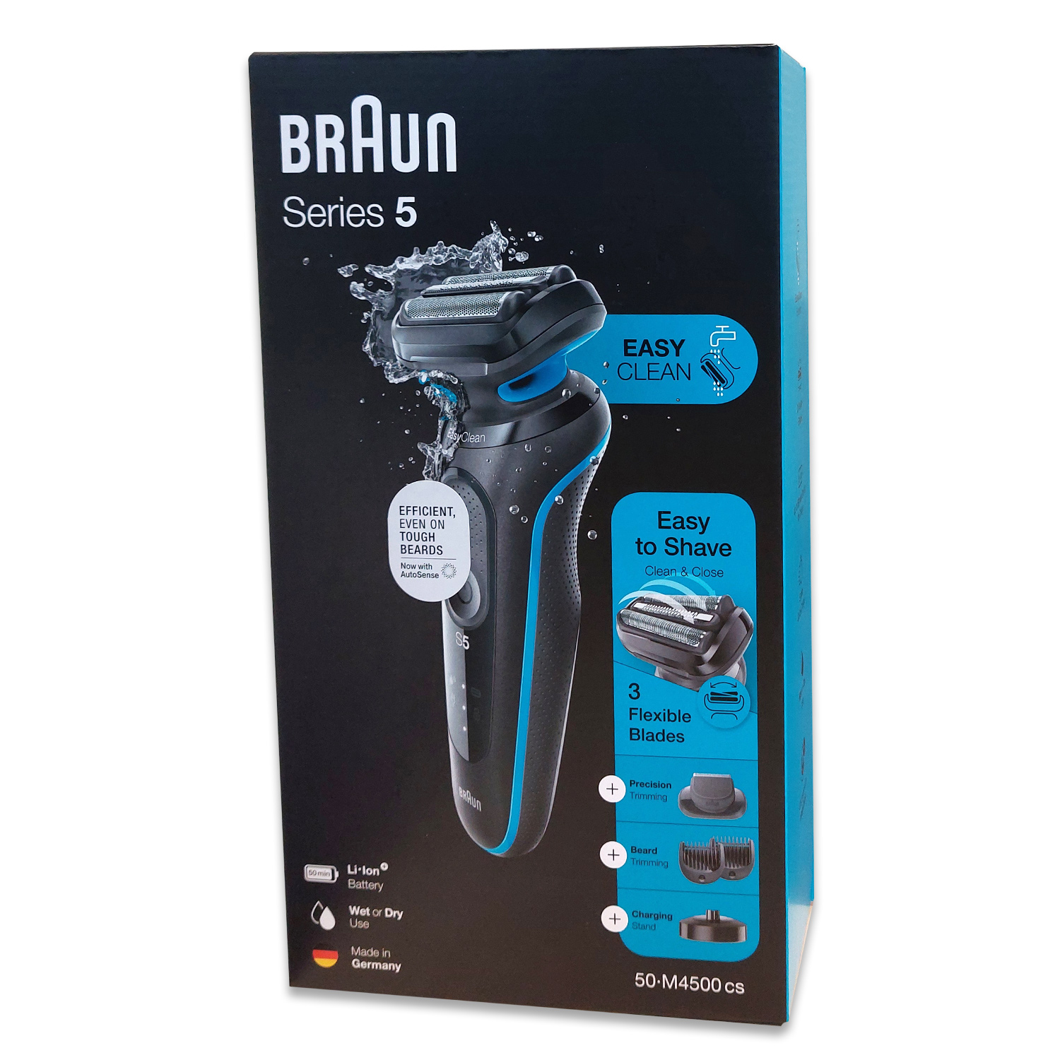 Braun Series 5cs 50-M4500cs Elektrorasierer Wet&Dry, türkis von Braun