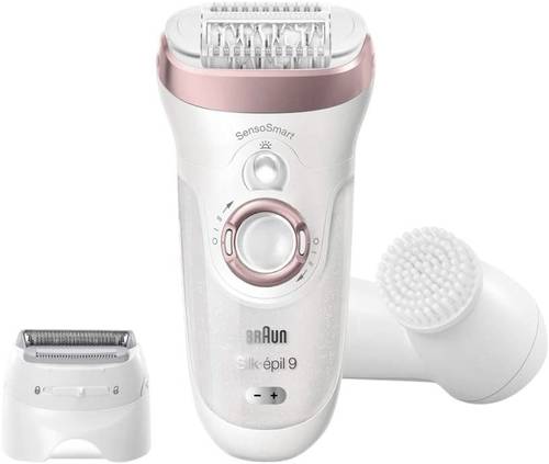 Braun Silk-épil 9 SensoSmart Epilierer Rose, Weiß von Braun