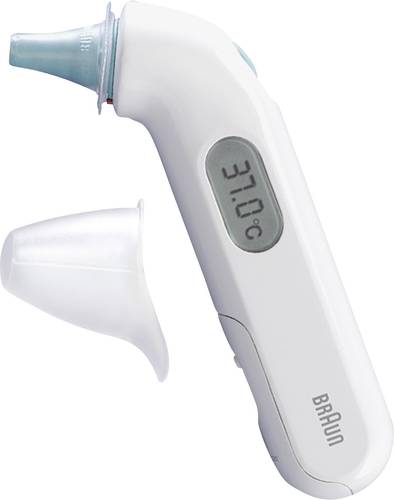 Braun ThermoScan® 3 Infrarot Fieberthermometer Mit Fieberalarm, Vorgewärmte Meßspitze von Braun