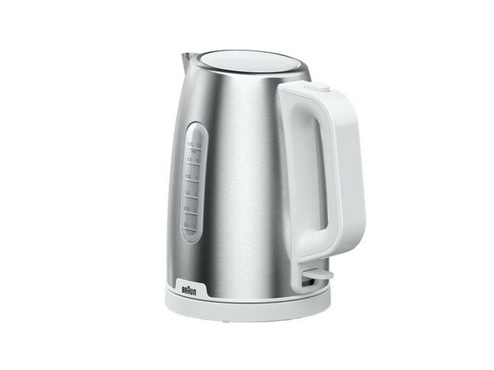 Braun WK 1500 Wasserkocher 1,7 l 2200 W Edelstahl, Weiß Braun WK 1500 Wasserkocher 1,7 l 2200 W Edelstahl, Weiß von Braun